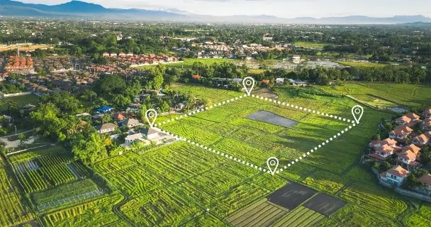 dispositif pinel – vue aérienne d’un terrain constructible pouvant recevoir une résidence neuve