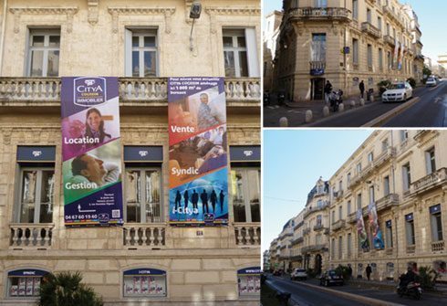 CITYA MONTPELLIER-COGESIM... affiche ses couleurs, avant travaux!