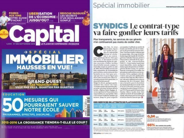 Notre contrat de syndic, cité dans Capital