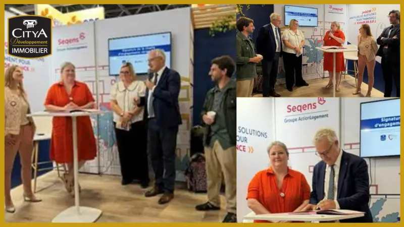 Signature de la charte SEQENS au salon de l'AMIF !