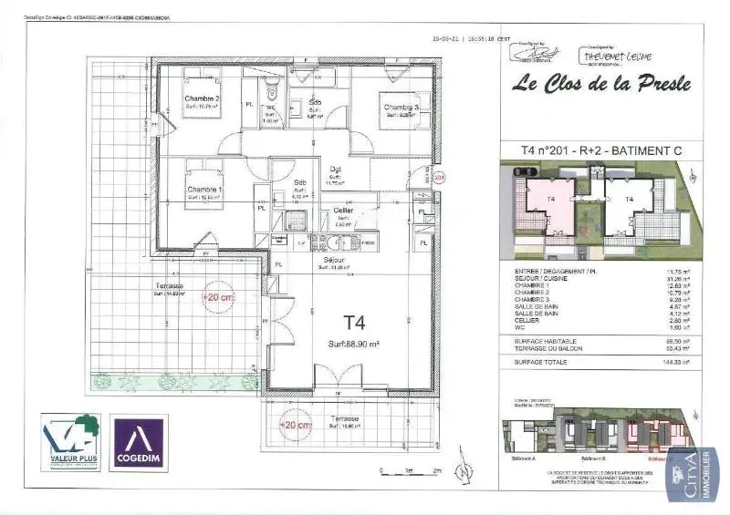 Photo 12 Appartement 4 pièces 88.9m²