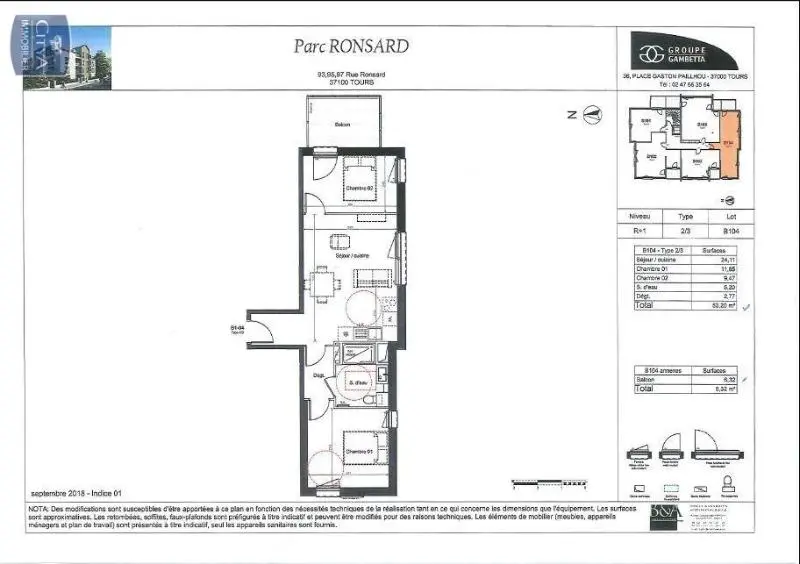 Photo 8 Appartement 3 pièces 53.2m²