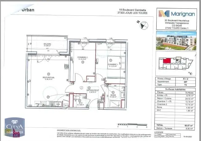 Photo 10 Appartement 3 pièces 60.97m²