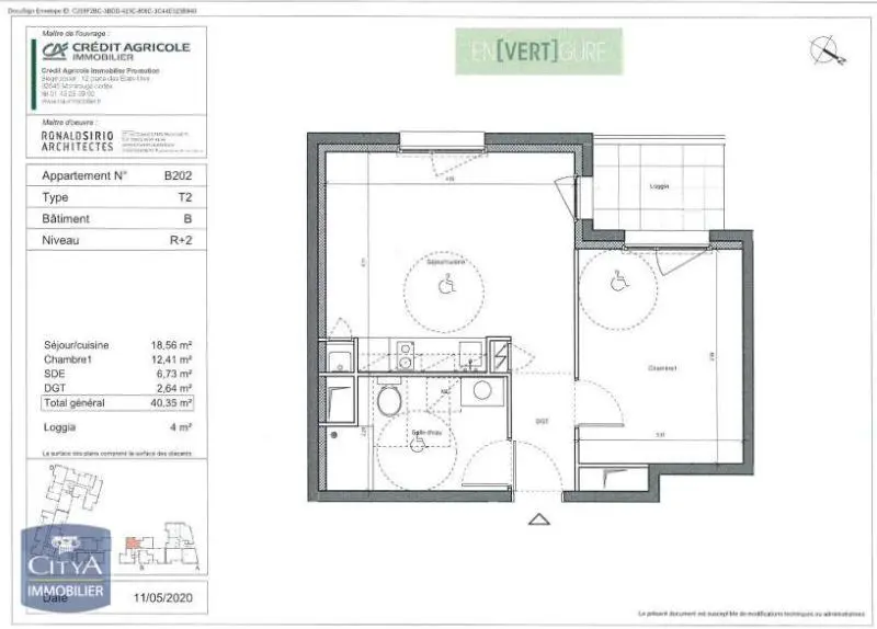 Photo 2 Appartement 2 pièces 40.35m²