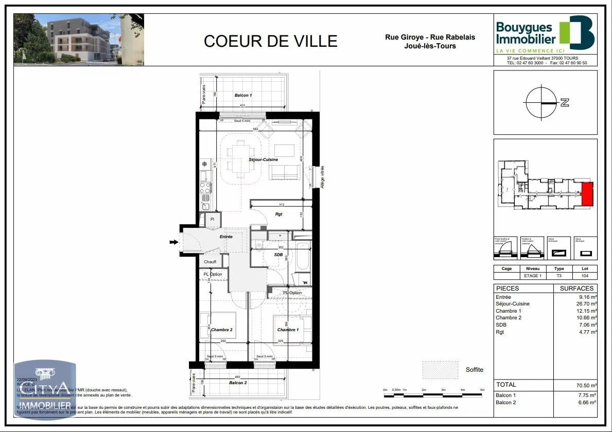 Photo 1 Appartement 3 pièces 70.5m²