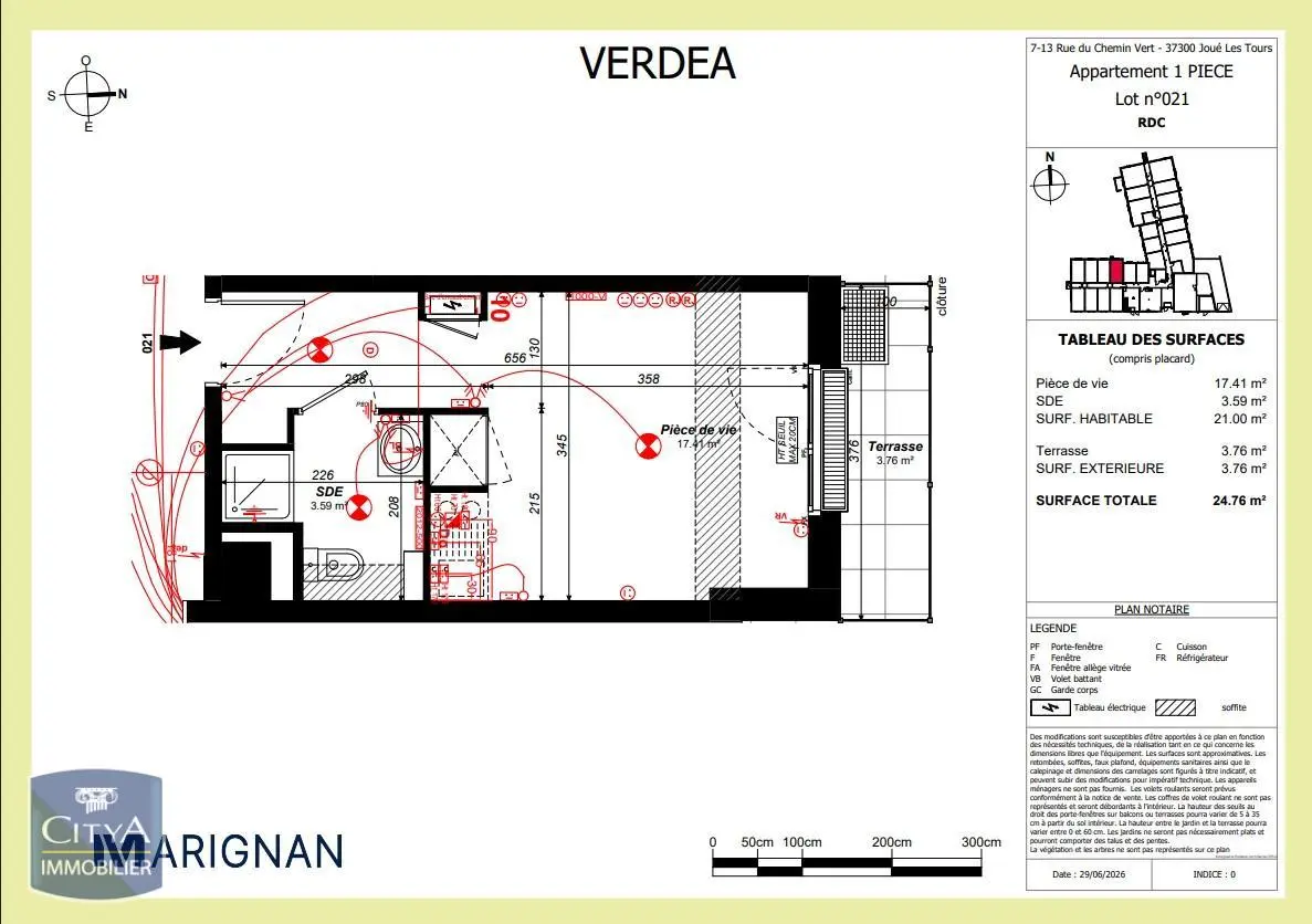 Photo 1 Appartement 1 pièce 24.76m²