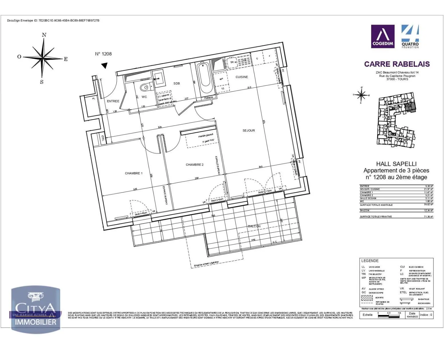 Photo 1 Appartement 3 pièces 59.02m²