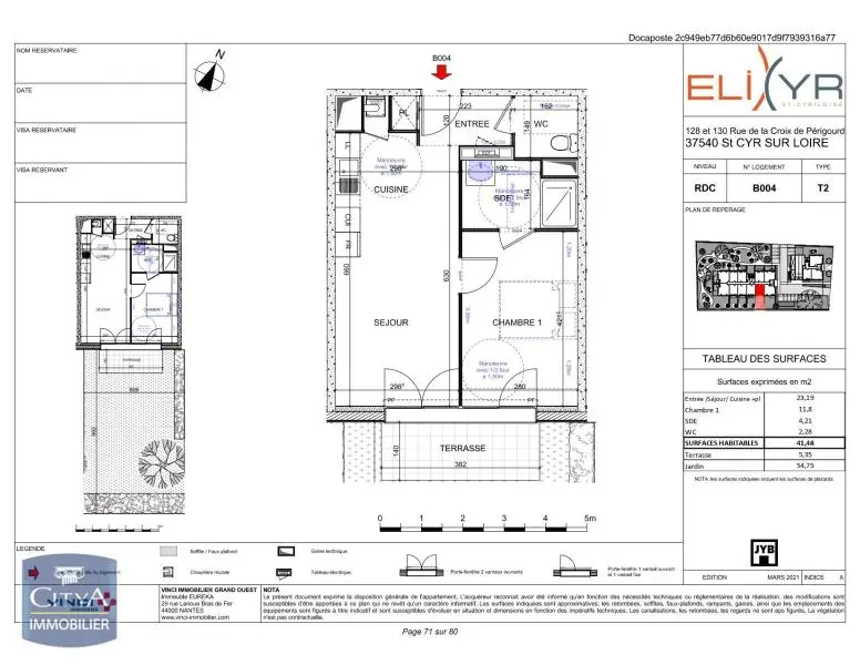 Photo 2 Appartement 2 pièces 41.48m²