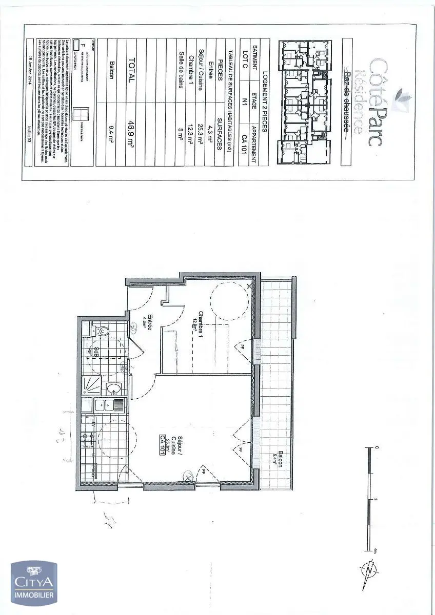 Photo 3 Appartement 2 pièces 46.9m²