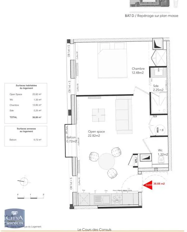 Photo 1 Appartement 2 pièces 39.8m²