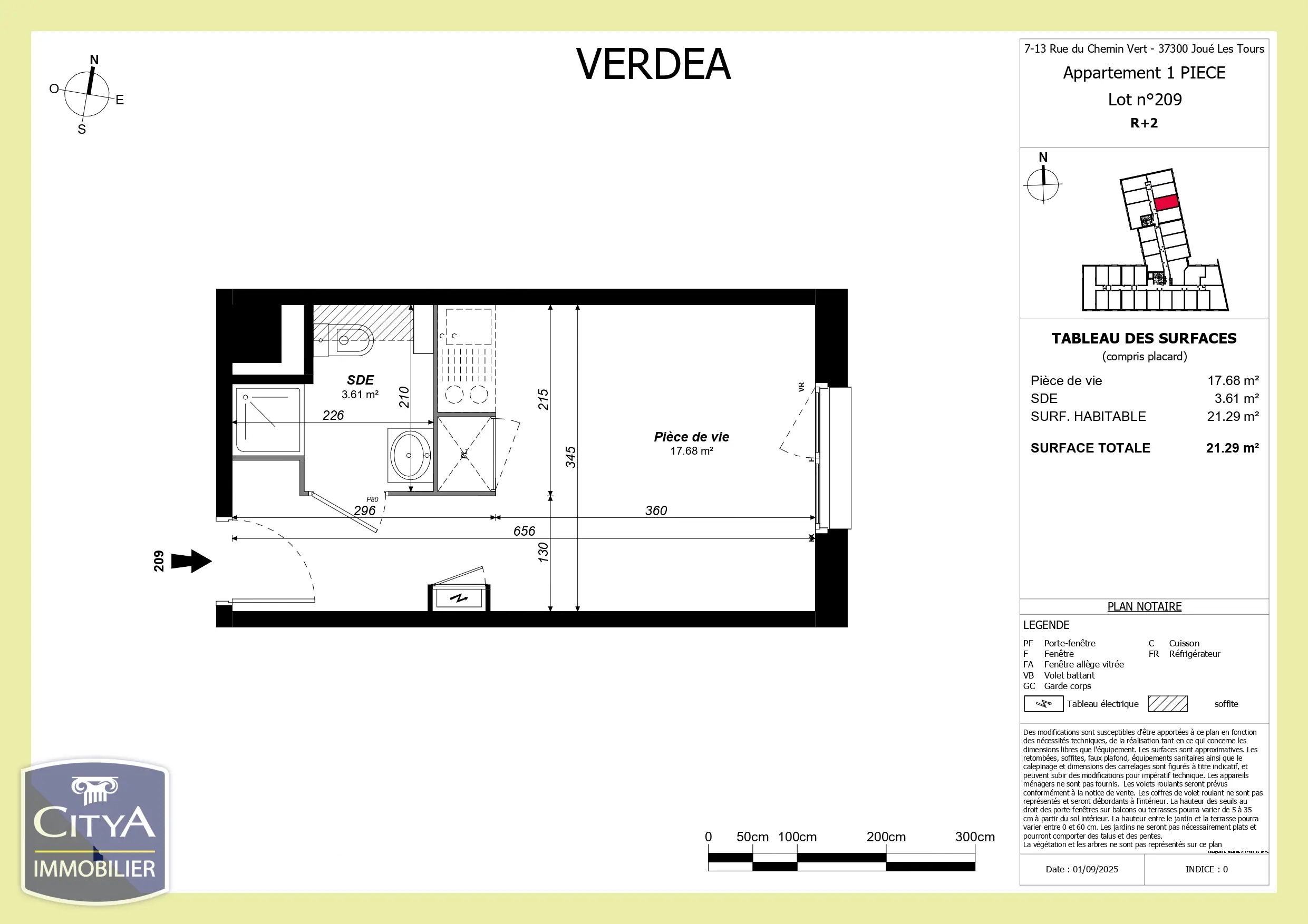 Photo 1 Appartement 1 pièce 21.29m²