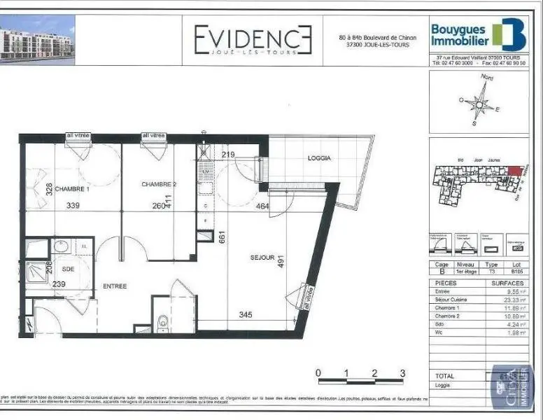 Photo 8 Appartement 3 pièces 61.68m²