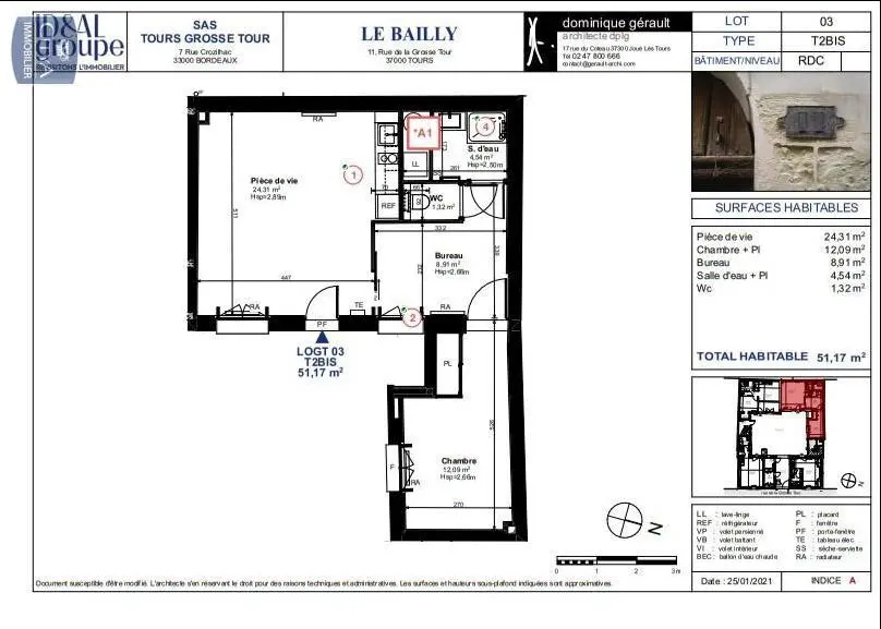 Photo 8 Appartement 3 pièces 50.72m²
