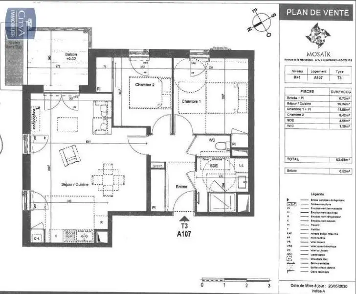 Photo 8 Appartement 3 pièces 63.49m²