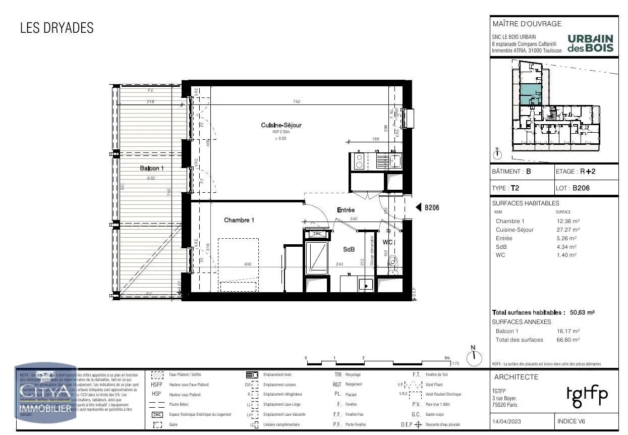 Photo 1 Appartement 2 pièces 50.63m²