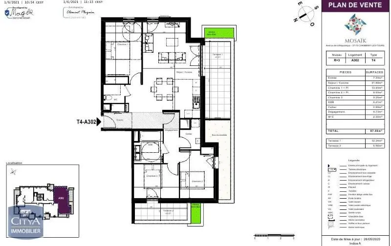 Photo 1 Appartement 4 pièces 87.08m²