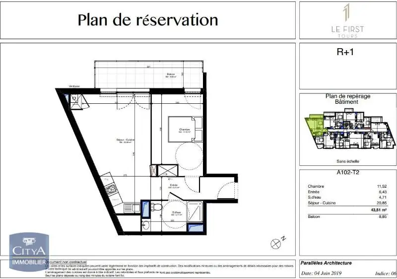 Photo 8 Appartement 2 pièces 43.51m²