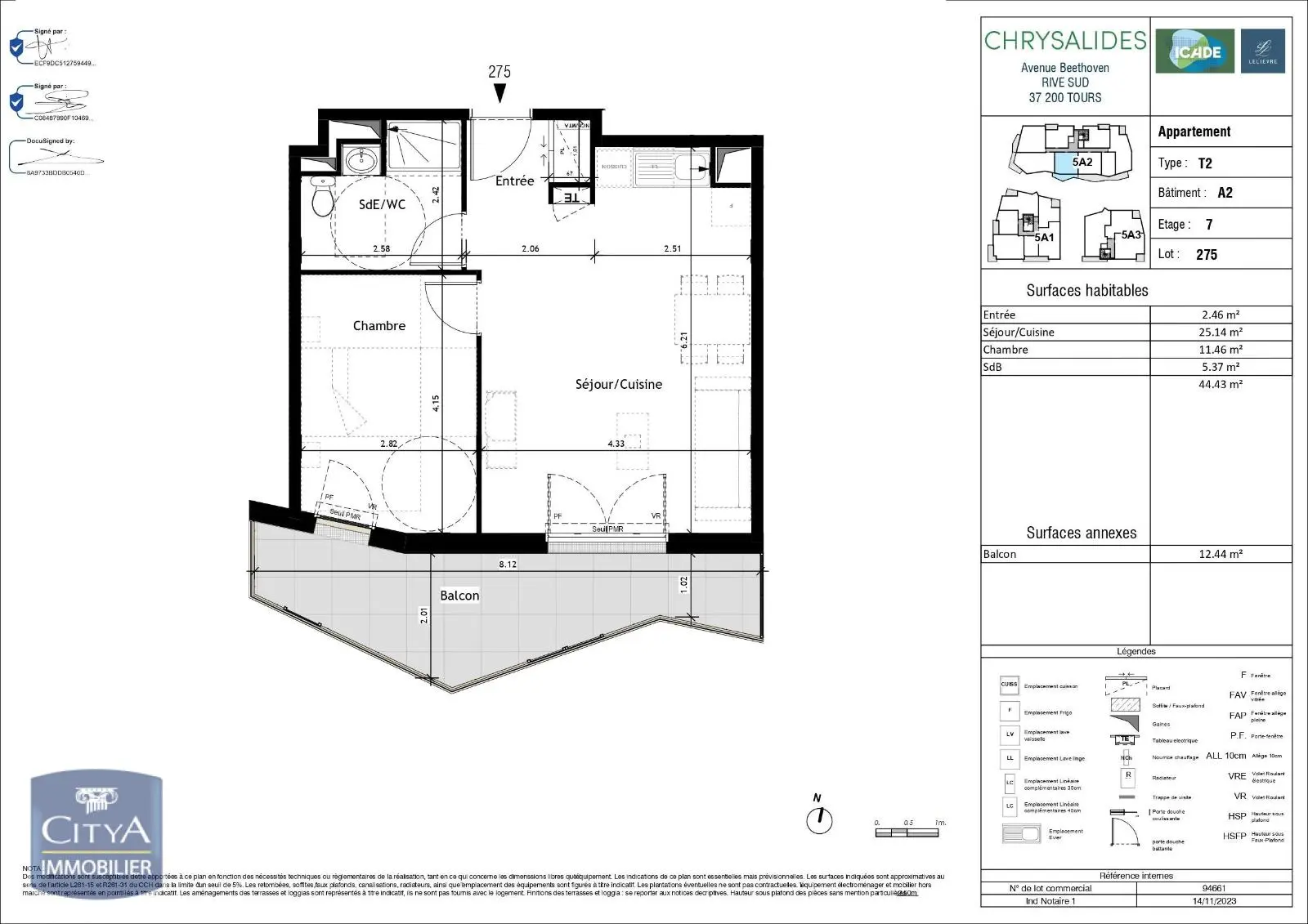 Photo 2 Appartement 2 pièces 44.43m²
