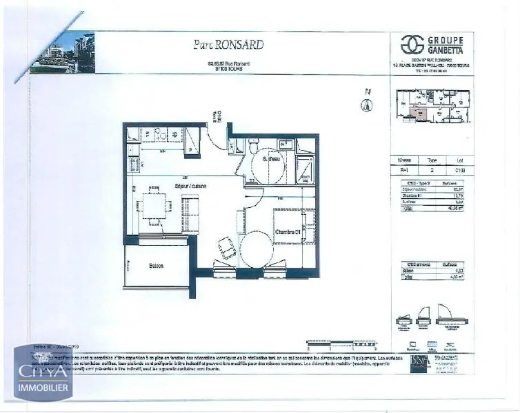 Photo 6 Appartement 2 pièces 40.05m²