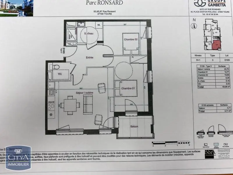 Photo 2 appartement Tours