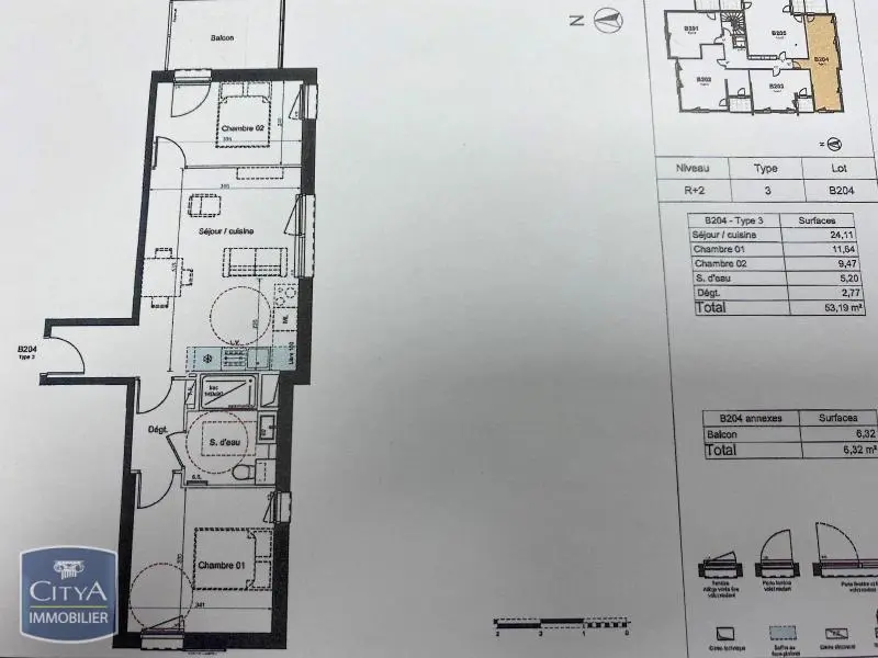 Photo 13 Appartement 3 pièces 53.19m²