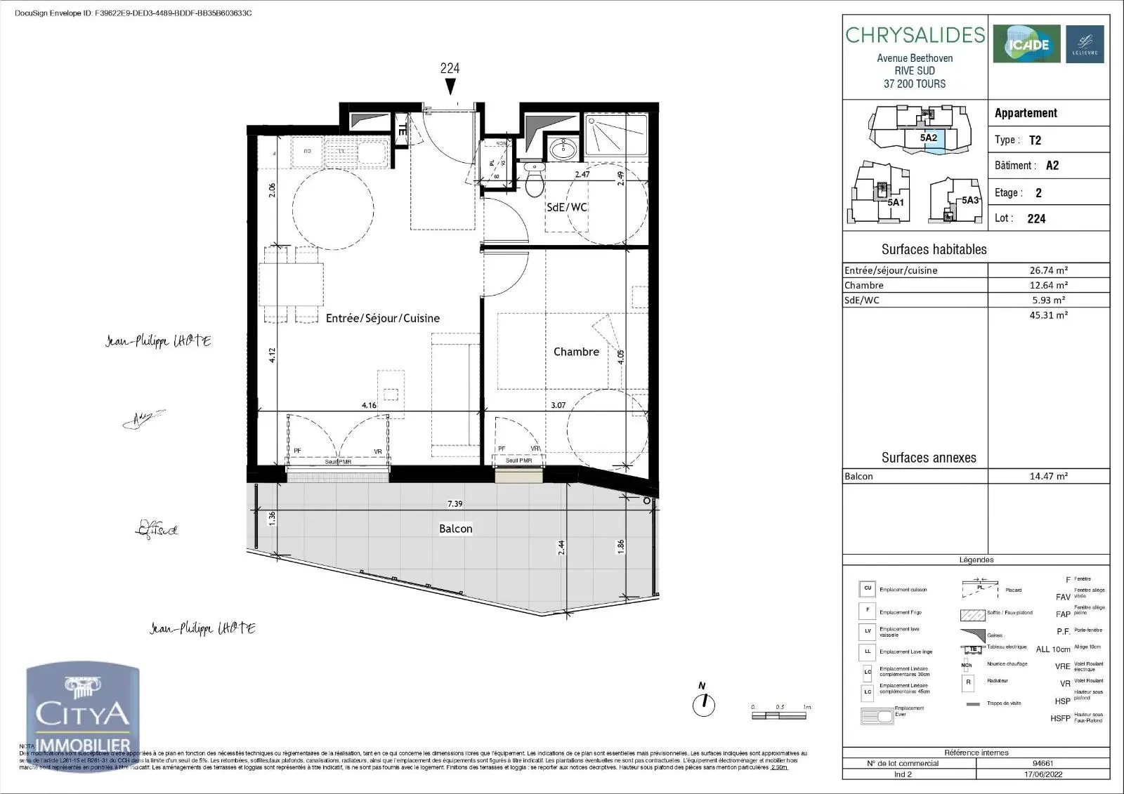 Photo 3 Appartement 2 pièces 45.31m²