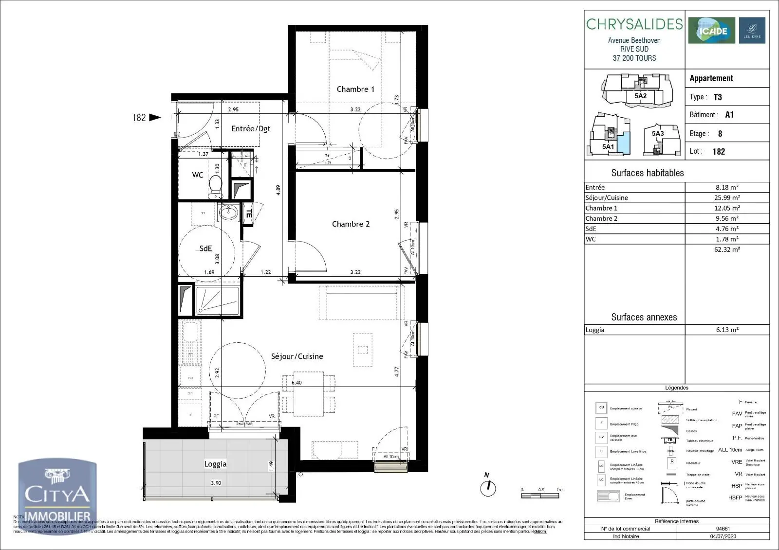 Photo 2 Appartement 3 pièces 62.32m²