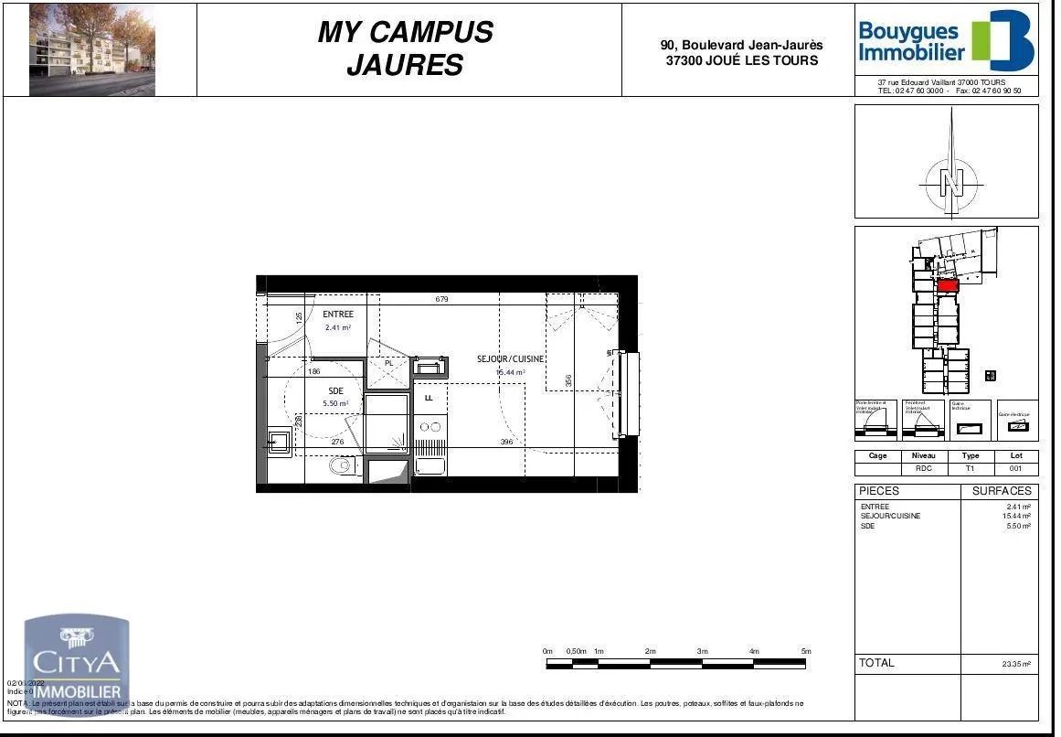 Photo 5 Appartement 1 pièce 23.35m²