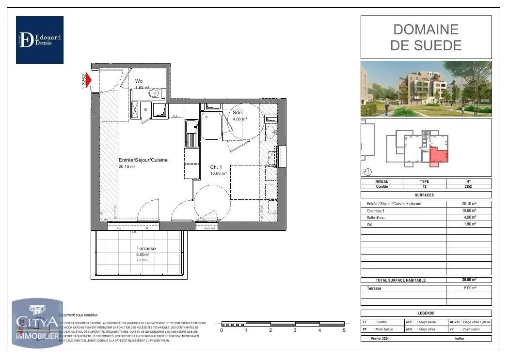 Photo 1 Appartement 2 pièces 36.5m²