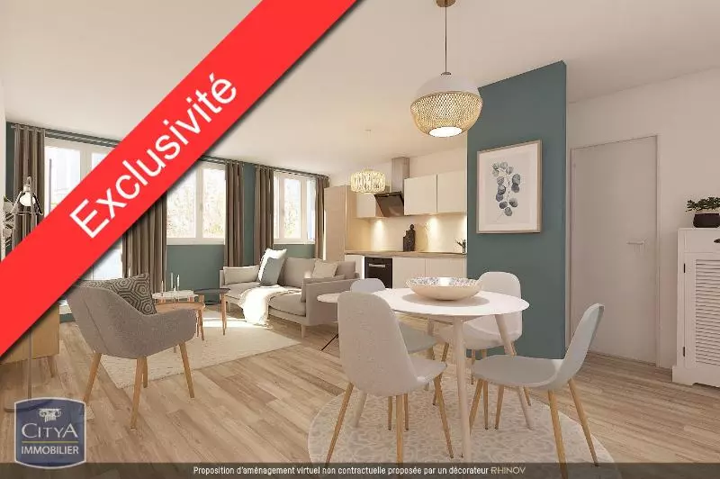 Illustration pour Appartement 3 pièces 57m² Photo Appartement 3 pièces 57m²