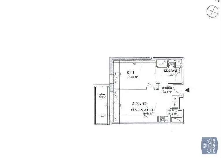 Photo 1 Appartement 2 pièces 40.74m²