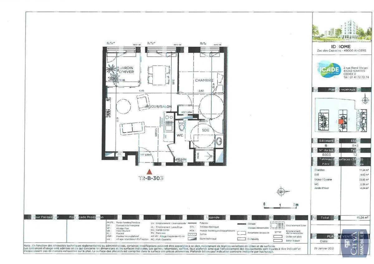 Photo 6 Appartement 2 pièces 46.54m²