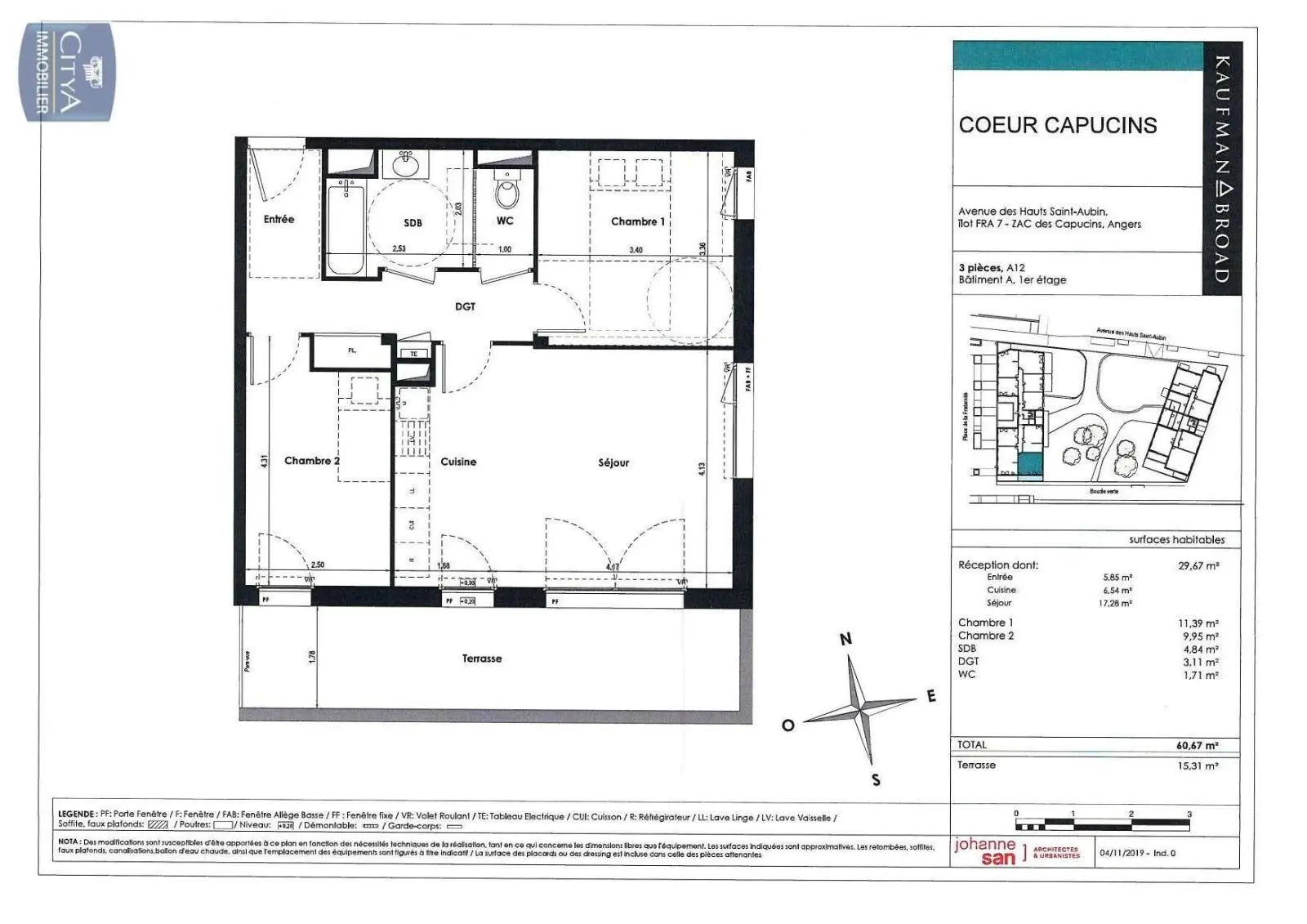 Photo 7 Appartement 3 pièces 60.67m²