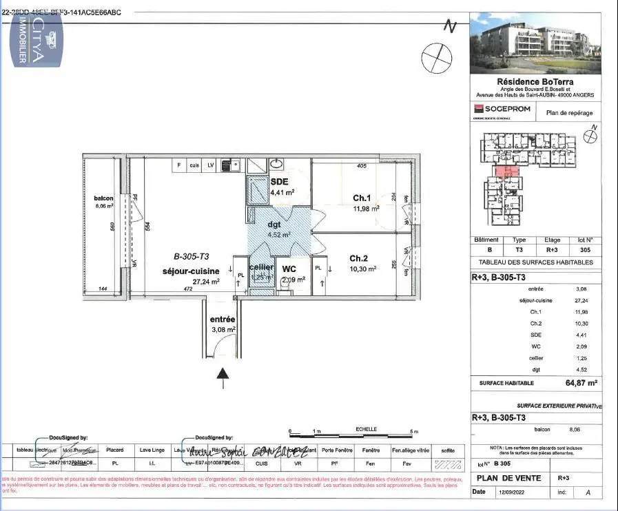 Photo 1 Appartement 3 pièces 64.87m²