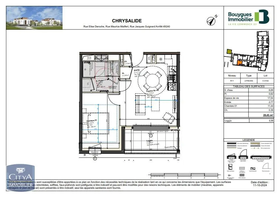 Photo 1 Appartement 2 pièces 39.45m²