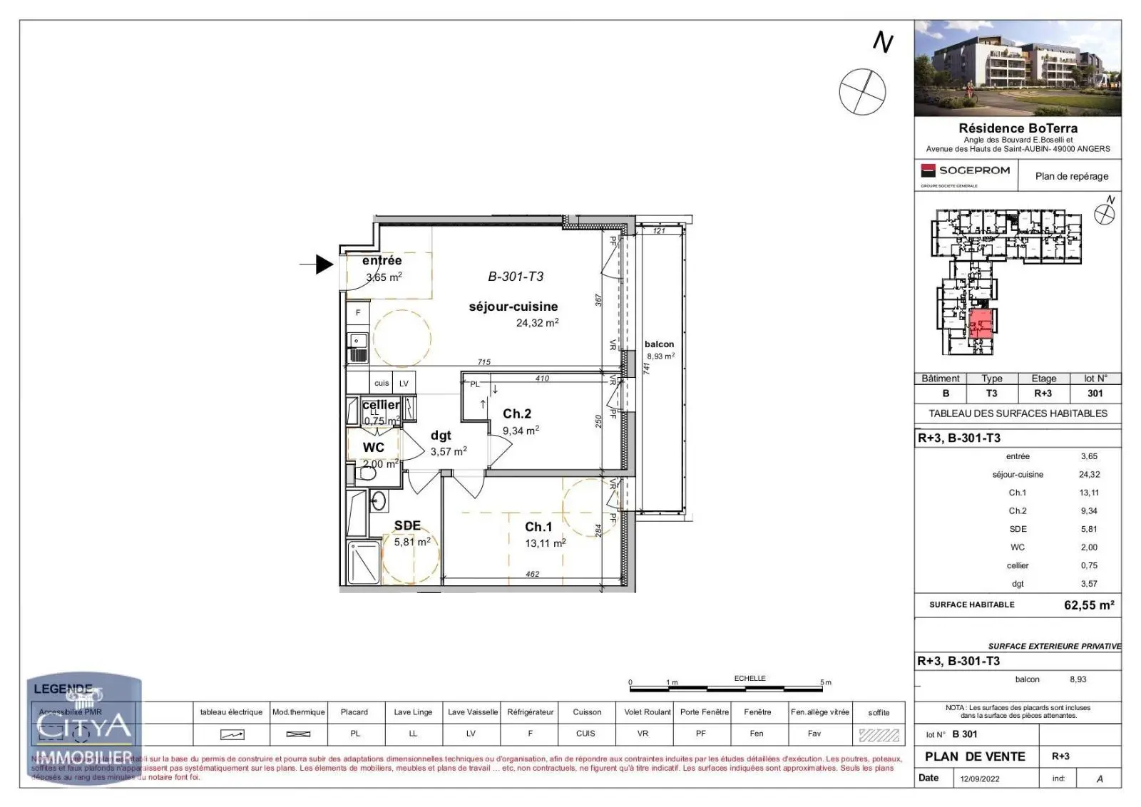 Photo 1 Appartement 3 pièces 62.55m²
