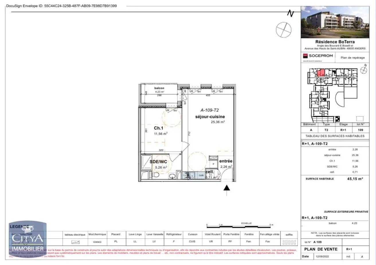 Photo 1 Appartement 2 pièces 45.15m²