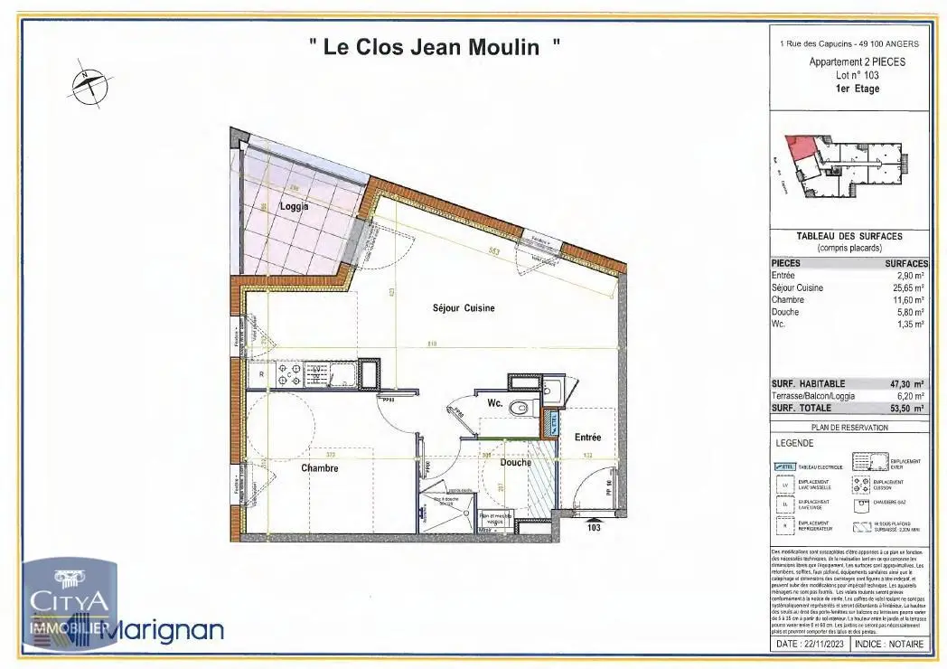 Photo 1 Appartement 2 pièces 47.3m²