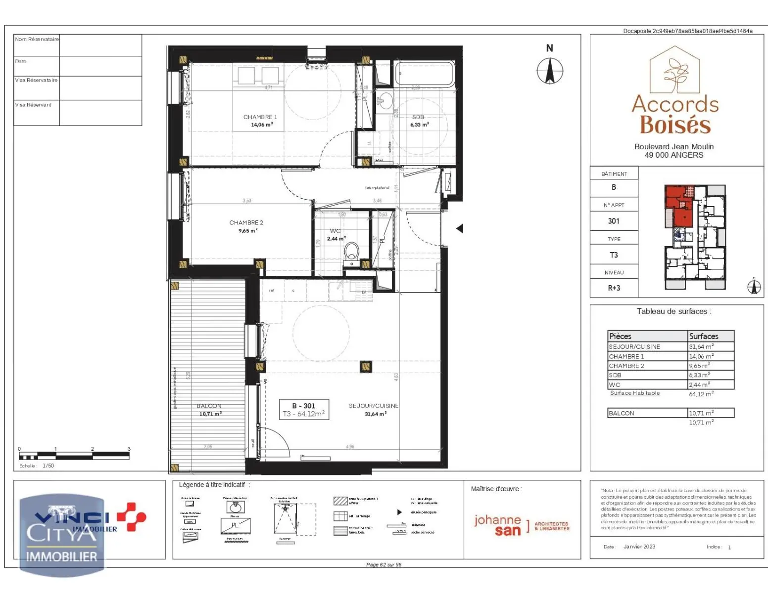 Photo 9 Appartement 3 pièces 64.12m²