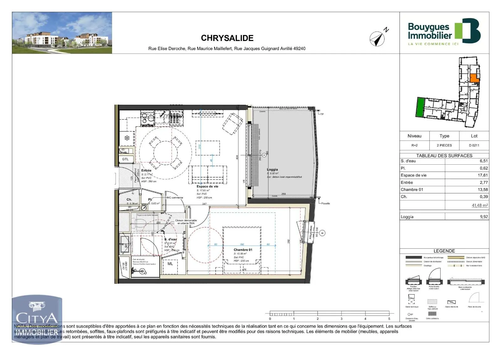 Photo 1 Appartement 2 pièces 41.48m²
