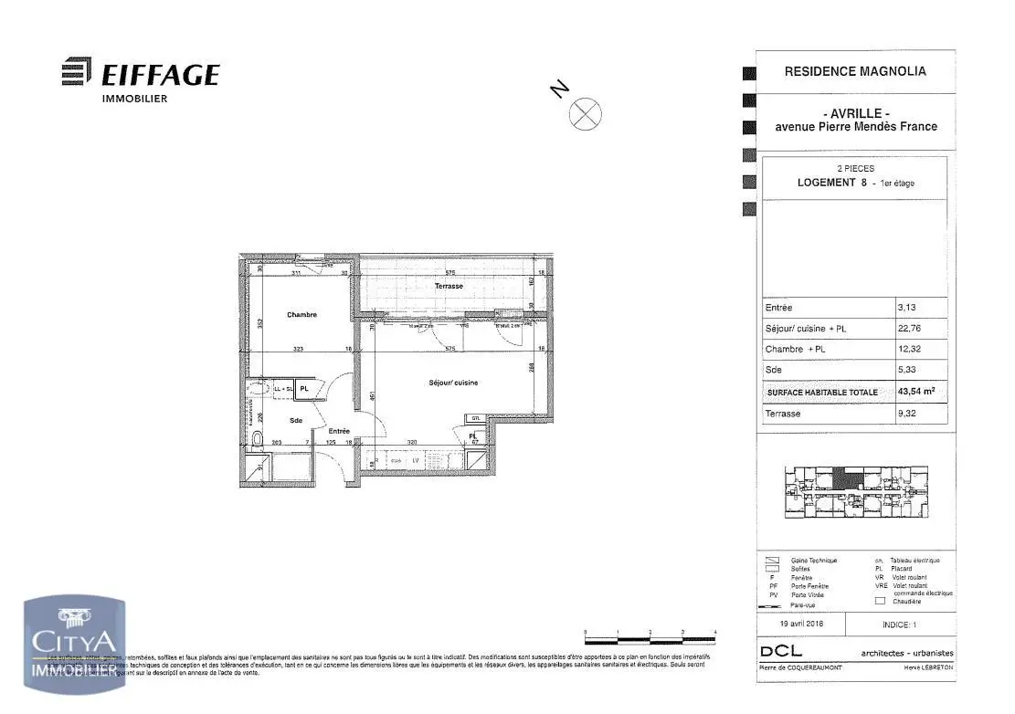 Photo 1 Appartement 2 pièces 43.56m²