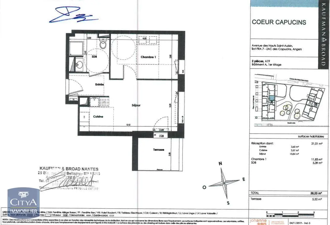 Photo 2 Appartement 2 pièces 38.23m²