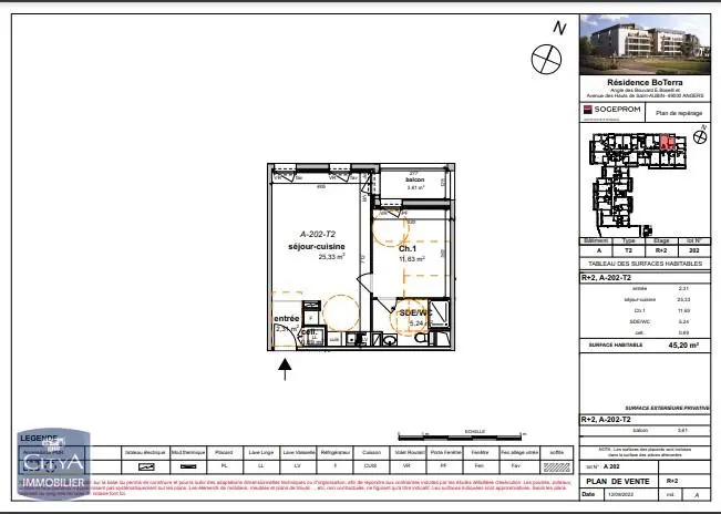 Photo 1 Appartement 2 pièces 45.2m²