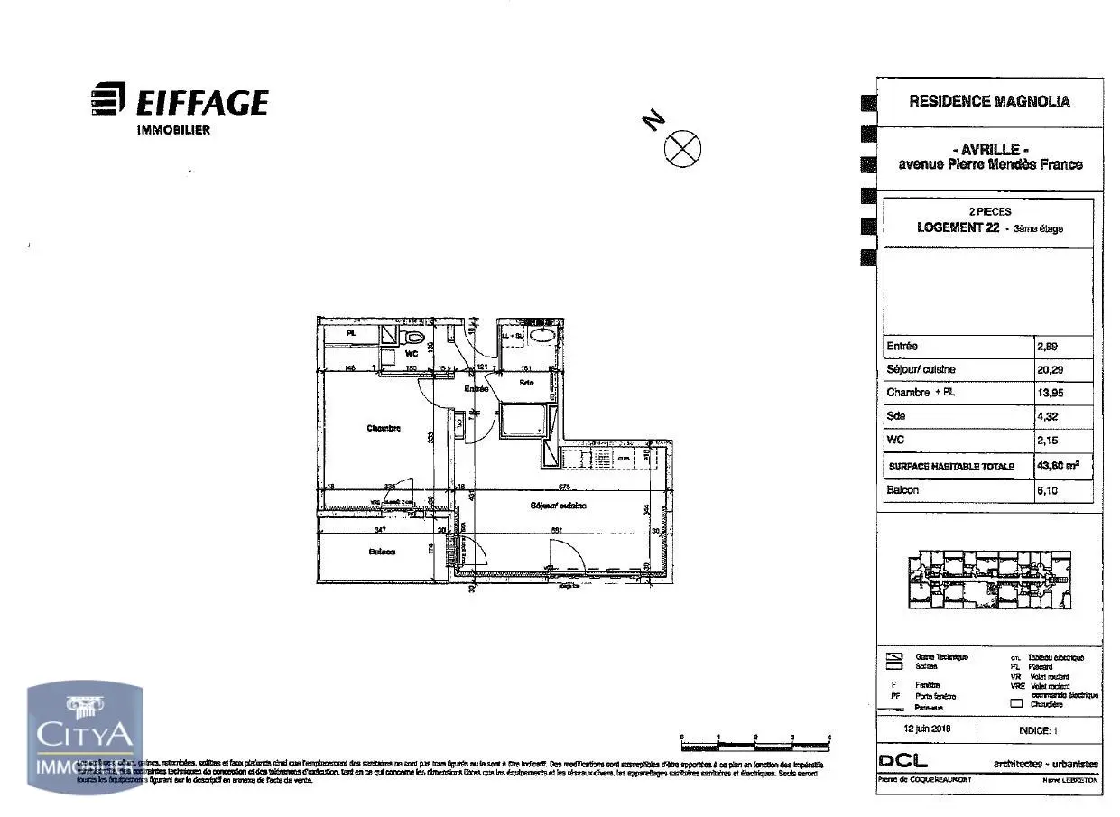 Photo 1 Appartement 2 pièces 43.7m²