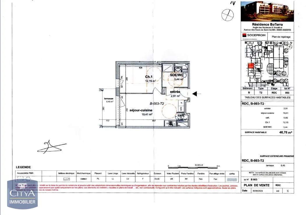 Photo 1 Appartement 2 pièces 40.76m²