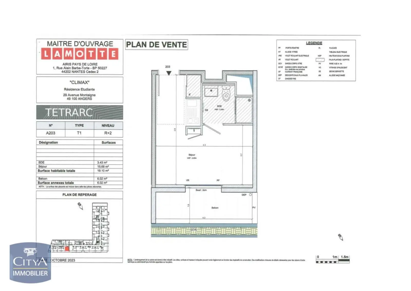 Photo 4 Appartement 1 pièce 19.1m²