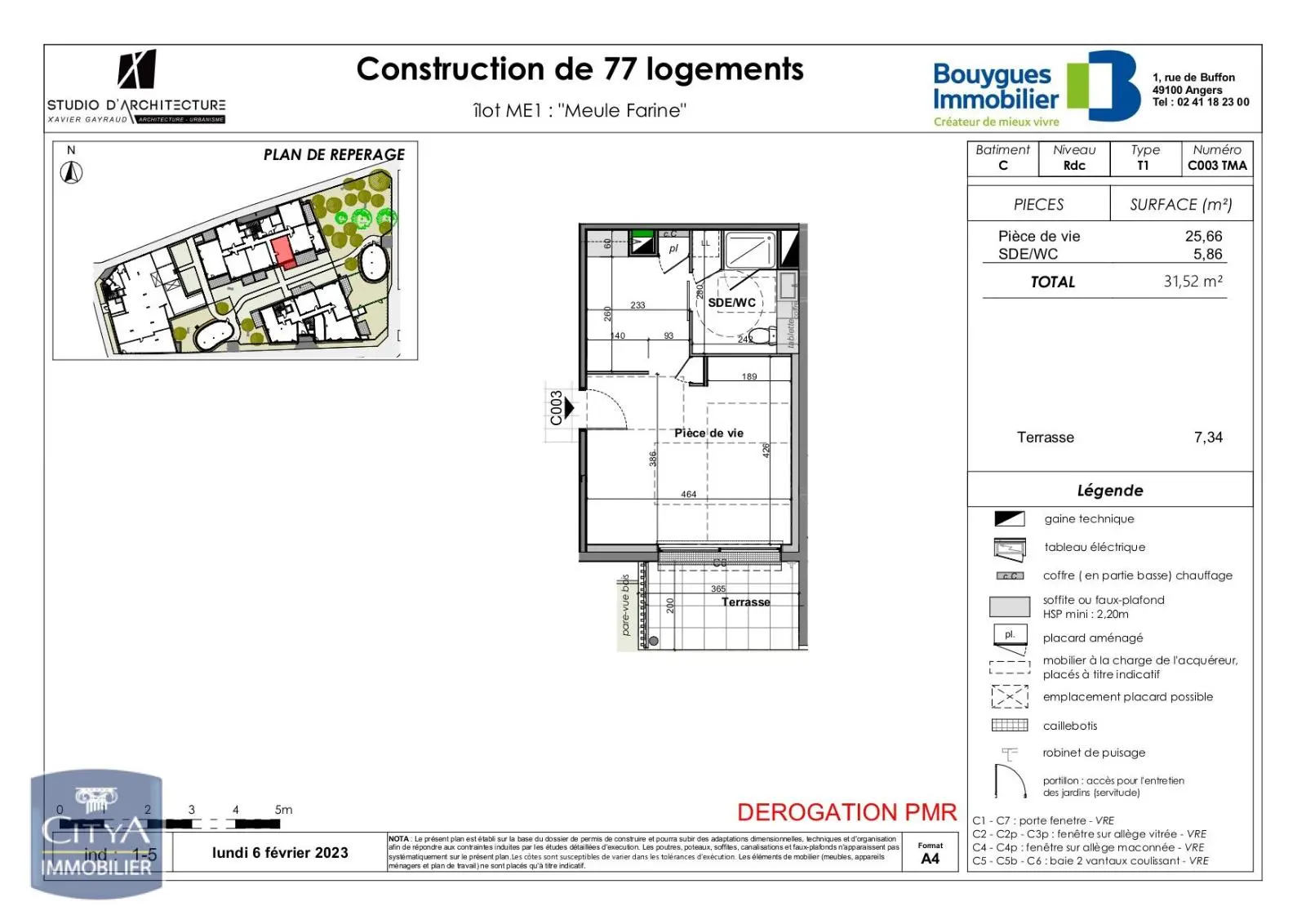 Photo 3 Appartement 1 pièce 31.52m²