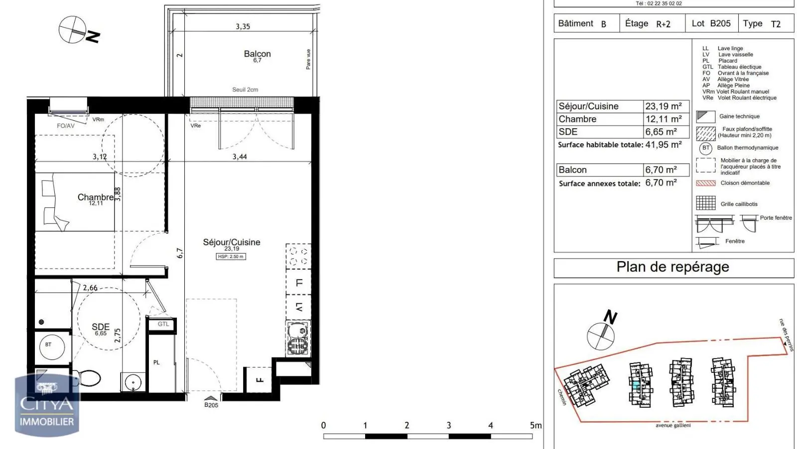 Photo 2 Appartement 2 pièces 41.95m²