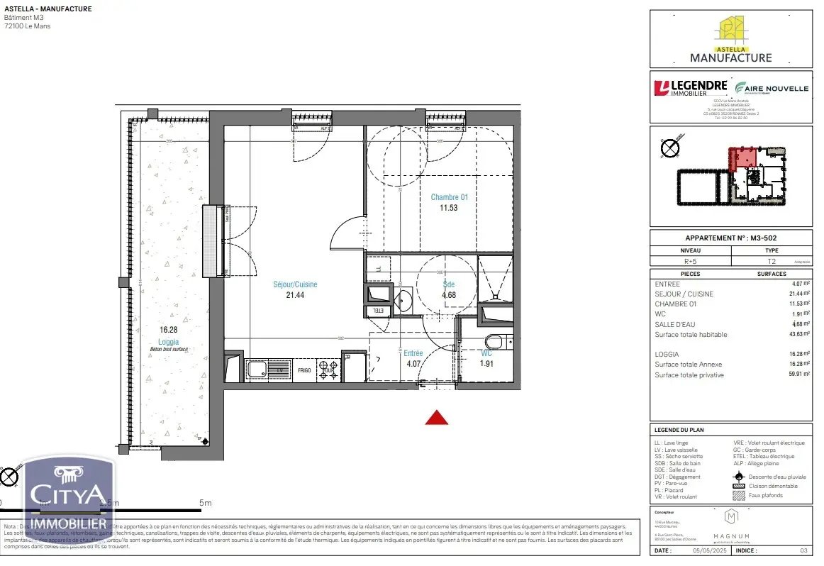 Photo 4 Appartement 2 pièces 43.63m²