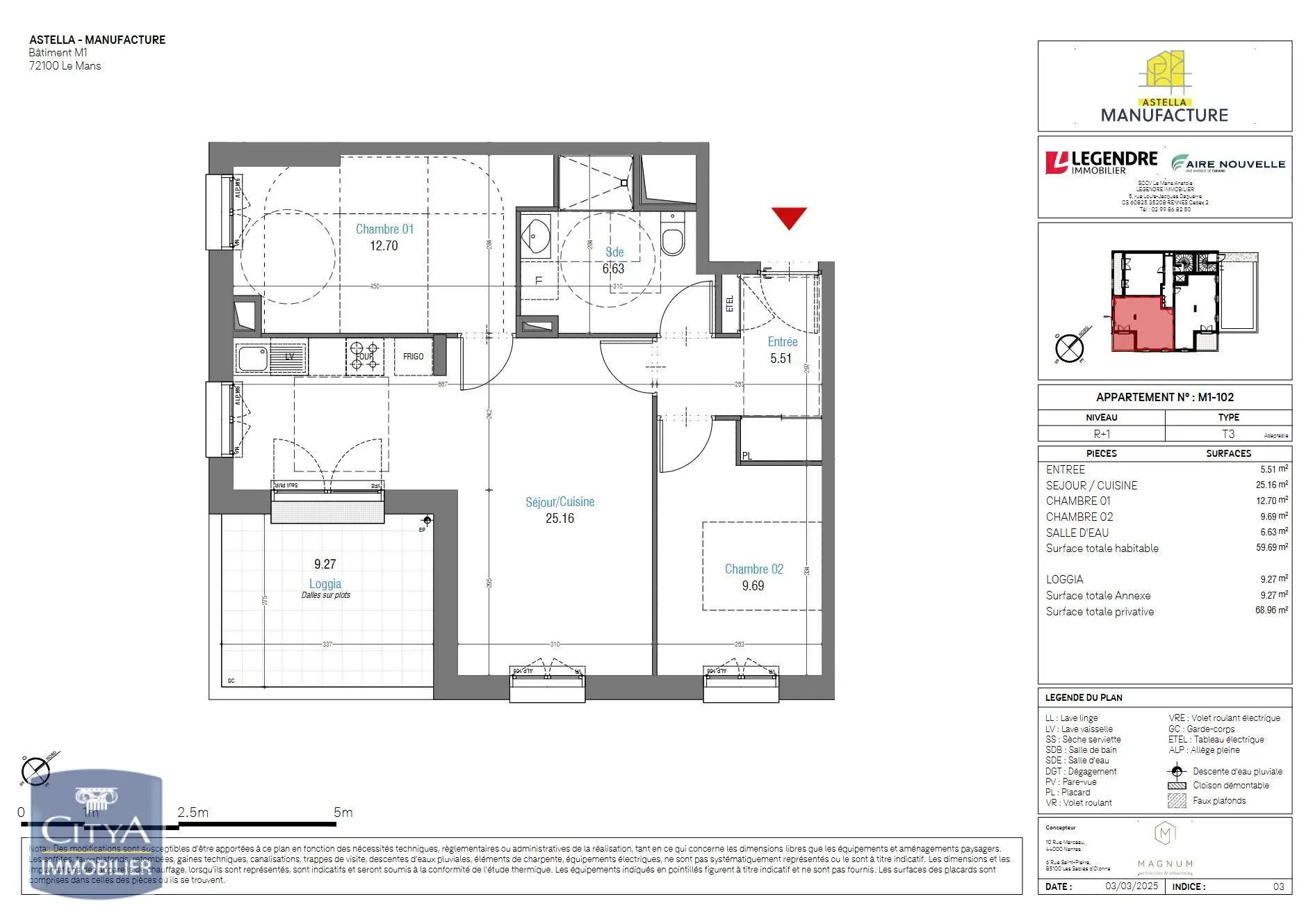 Photo 4 Appartement 3 pièces 59.57m²
